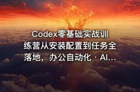 Codex零基础实战训练营从安装配置到任务全落地，办公自动化・AI作图・技能拓展全流程入门课