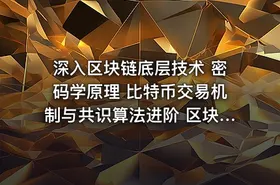 深入区块链底层技术 密码学原理 比特币交易机制与共识算法进阶 区块链技术精髓全攻略