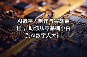 AI数字人制作与实战课程 ，助你从零基础小白到AI数字人大神