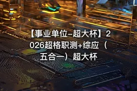 【事业单位-超大杯】2026超格职测+综应（五合一）超大杯
