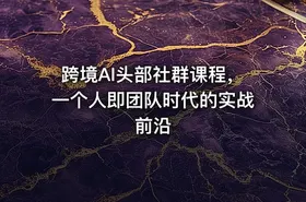 跨境AI头部社群课程，一个人即团队时代的实战前沿