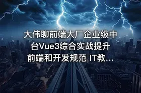 大伟聊前端大厂企业级中台Vue3综合实战提升前端和开发规范 IT教程吧