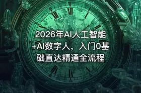 2026年AI人工智能+AI数字人，入门0基础直达精通全流程 - getfromcode