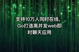 支持10万人同时在线，Go打造高并发web即时聊天应用