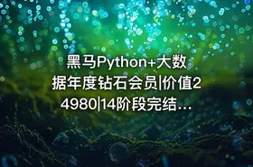 黑马Python+大数据年度钻石会员|价值24980|14阶段完结无密