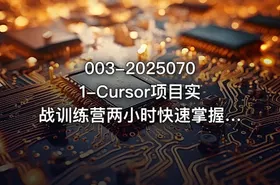 003-20250701-Cursor项目实战训练营两小时快速掌握AI编程零基础也能轻松上手更多资源 - getfromcode