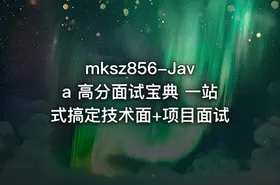 mksz856-Java 高分面试宝典 一站式搞定技术面+项目面试