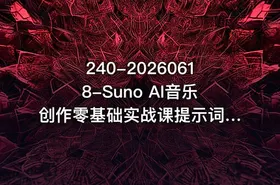 240-20260618-Suno AI音乐创作零基础实战课提示词・声音克隆・翻唱・后期全流程零基础做音乐接单变现更多资源