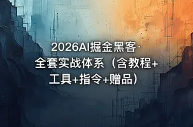 2026AI掘金黑客·全套实战体系（含教程+工具+指令+赠品） - getfromcode