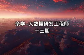 奈学-大数据研发工程师十三期