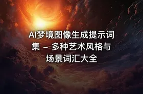 AI梦境图像生成提示词集 - 多种艺术风格与场景词汇大全