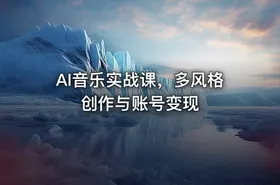 AI音乐实战课，多风格创作与账号变现