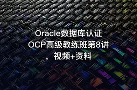 Oracle数据库认证OCP高级教练班第8讲，视频+资料