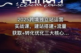 2025跨境独立站运营实战课，建站搭建+流量获取+转化优化三大核心模块精讲
