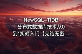 NewSQL-TiDB 分布式数据库技术从0到1实战入门【完结无密】 - getfromcode