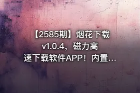 【2585期】烟花下载 v1.0.4，磁力高速下载软件APP！内置999TB云盘空间，自动解析链接，无需等待离线秒存！支持多种协议，包括磁力、网盘、ED2K电驴，以及本地BT种子文件等