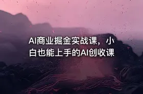 AI商业掘金实战课，小白也能上手的AI创收课
