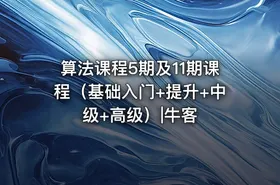 算法课程5期及11期课程（基础入门+提升+中级+高级）|牛客