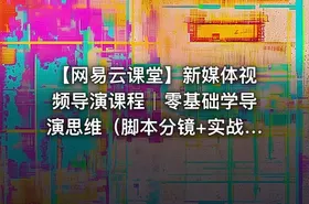 【网易云课堂】新媒体视频导演课程│零基础学导演思维（脚本分镜+实战案例+免费下载)