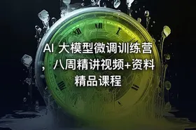AI 大模型微调训练营，八周精讲视频+资料 精品课程