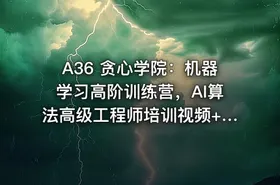 A36 贪心学院：机器学习高阶训练营，AI算法高级工程师培训视频+源码(45G) 价值21998元