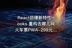 React劲爆新特性Hooks 重构去哪儿网火车票PWA-299元-完结