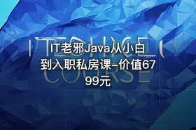 IT老邪Java从小白到入职私房课-价值6799元