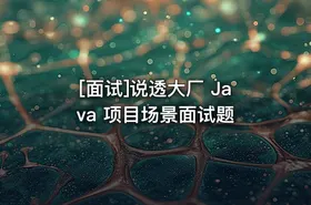 [面试]说透大厂 Java 项目场景面试题 - getfromcode
