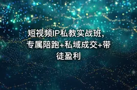 短视频IP私教实战班，专属陪跑+私域成交+带徒盈利 - getfromcode