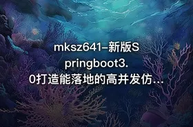 mksz641-新版Springboot3.0打造能落地的高并发仿12306售票（23章完结）