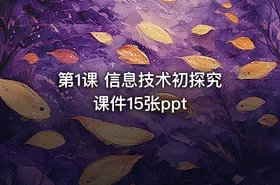 第1课 信息技术初探究 课件15张ppt