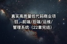 真实高质量低代码商业项目，前端/后端/运维/管理系统（22章完结） - getfromcode