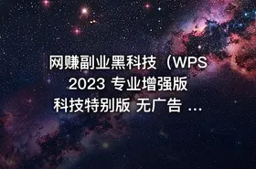 网赚副业黑科技（WPS 2023 专业增强版 科技特别版 无广告 无会员 政企版合集！含插件+安卓+电脑+金山PDF工具箱）