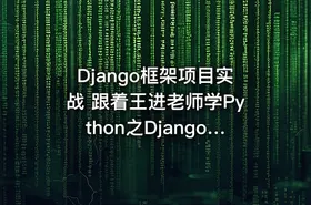 Django框架项目实战 跟着王进老师学Python之Django篇第四季：数据库开发之ORM