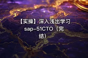 【实操】深入浅出学习 sap-51CTO（完结）