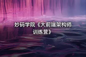 妙码学院《大前端架构师训练营》
