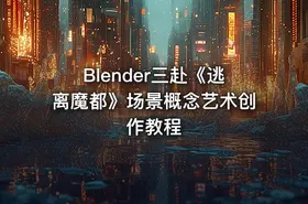 Blender三赴《逃离魔都》场景概念艺术创作教程