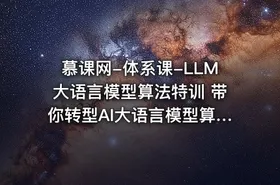 慕课网-体系课-LLM大语言模型算法特训 带你转型AI大语言模型算法工程师