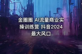 金圈圈 AI流量商业实操训练营 抖音2024最大风口