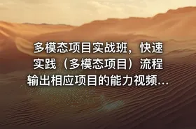 多模态项目实战班，快速实践（多模态项目）流程输出相应项目的能力视频课程 - getfromcode