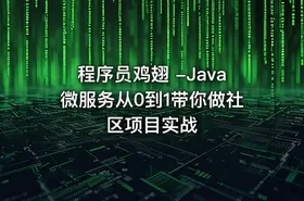 程序员鸡翅 -Java微服务从0到1带你做社区项目实战