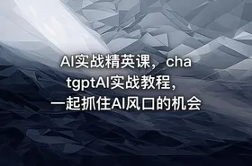AI实战精英课，chatgptAI实战教程，一起抓住AI风口的机会