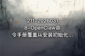 211-20260318-OpenClaw命令手册覆盖从安装初始化日常操作高级配置到故障排查运维管理的全流程命令详解