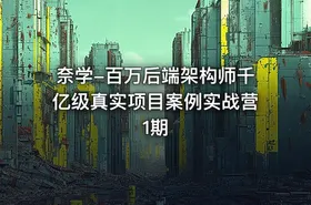 奈学-百万后端架构师千亿级真实项目案例实战营1期 - getfromcode