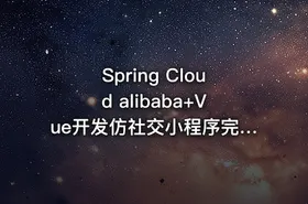 Spring Cloud alibaba+Vue开发仿社交小程序完整版|价值348元