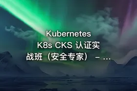 Kubernetes K8s CKS 认证实战班（安全专家） - 带源码课件