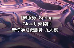 [微服务-Spring Cloud] 架构师带你学习微服务 九大模块彻底学透微服务架构 微服务高级架构师视频教程