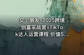 交个朋友-2025跨境创富实战营+TikTok达人运营课程 价值5980