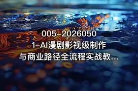 005-20260501-AI漫剧影视级制作与商业路径全流程实战教学手带你从0打造AI爆款漫剧更多资源 - getfromcode