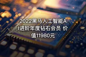 2022黑马人工智能AI进阶年度钻石会员 价值11980元